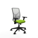 Motilla sincro malla blanca similpiel pistacho brazos 3D base piramidal  ruedas 65mm nailon