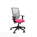 Motilla sincro malla blanca similpiel rosa brazos 1D base piramidal  ruedas 65mm engomadas