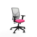 Motilla sincro malla blanca similpiel rosa brazos 2D base piramidal  ruedas 65mm engomadas
