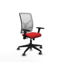 Motilla sincro malla blanca similpiel rojo brazos 3D base piramidal  ruedas 65mm engomadas