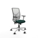 Motilla sincro malla blanca similpiel verde botella brazos blancos base blanca  ruedas 65mm engomadas