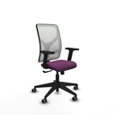 Motilla sincro malla blanca similpiel morado brazos 2D base piramidal  ruedas 65mm engomadas