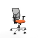 Motilla sincro malla gris bali naranja brazos 1D base blanca  ruedas 65mm nailon