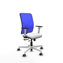 Motilla traslack malla azul bali blanco brazos blancos base blanca  ruedas 65mm engomadas
