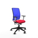 Motilla traslack malla azul bali rojo brazos blancos base piramidal  ruedas 65mm engomadas