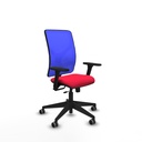 Motilla traslack malla azul bali rojo brazos 3D base piramidal  ruedas 65mm engomadas