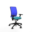 Motilla traslack malla azul bali turquesa brazos 3D base piramidal  ruedas 65mm nailon