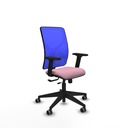 Motilla traslack malla azul bali rosa brazos 2D base piramidal  ruedas 65mm engomadas
