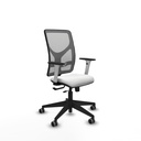 Motilla traslack malla gris bali blanco brazos blancos base piramidal  ruedas 65mm engomadas