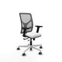 Motilla traslack malla gris bali blanco brazos 2D base blanca  ruedas 65mm engomadas